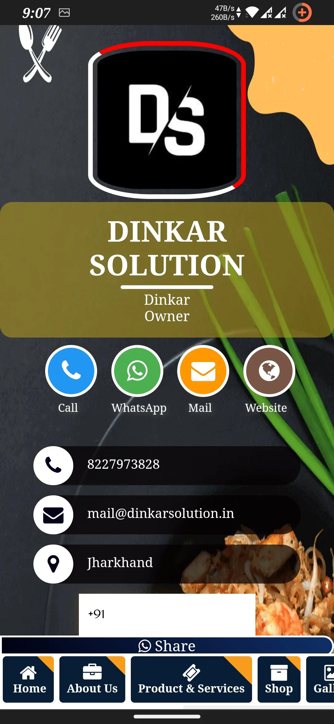 Digital Visiting Card template