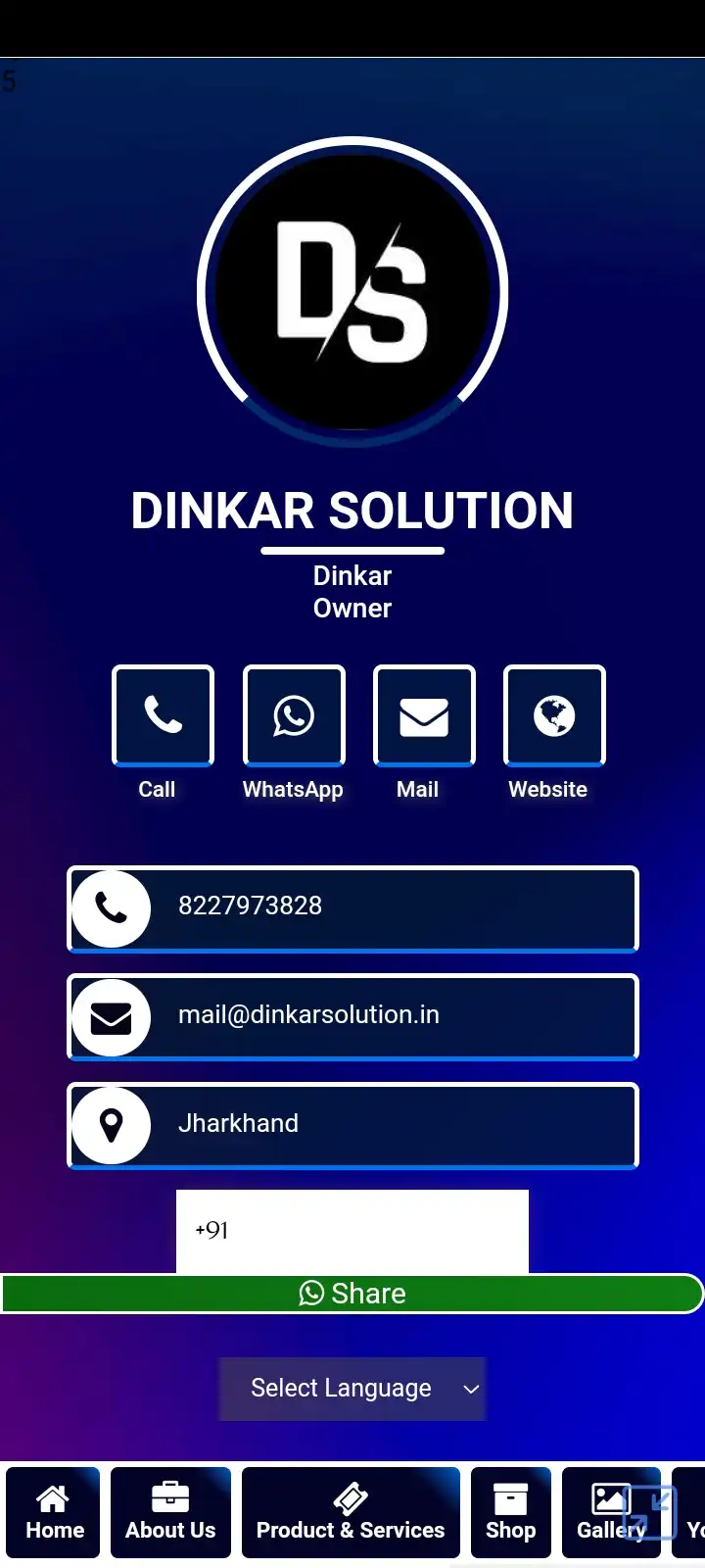 Digital Visiting Card template
