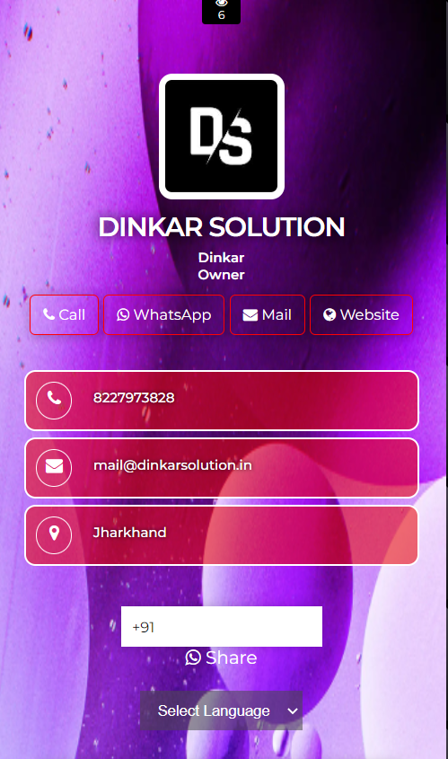 Digital Visiting Card template