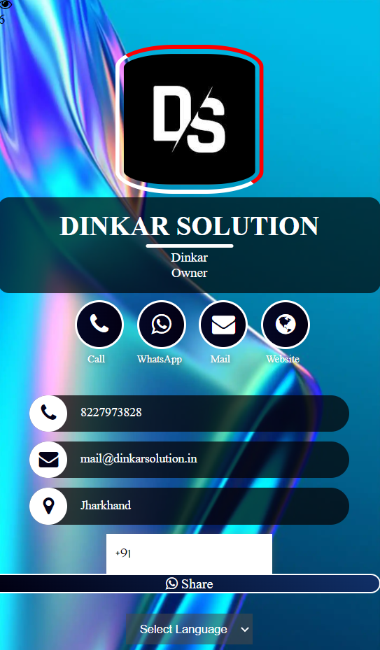 Digital Visiting Card template