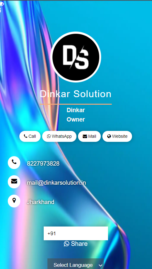 Digital Visiting Card template
